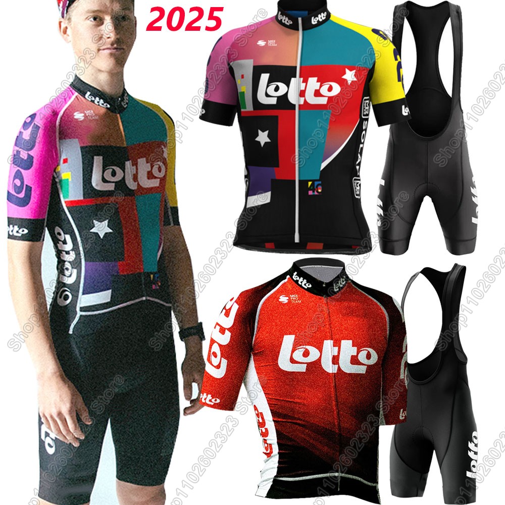 Cycling Bib Shorts - Lotto team 2025 cycling jersey set
