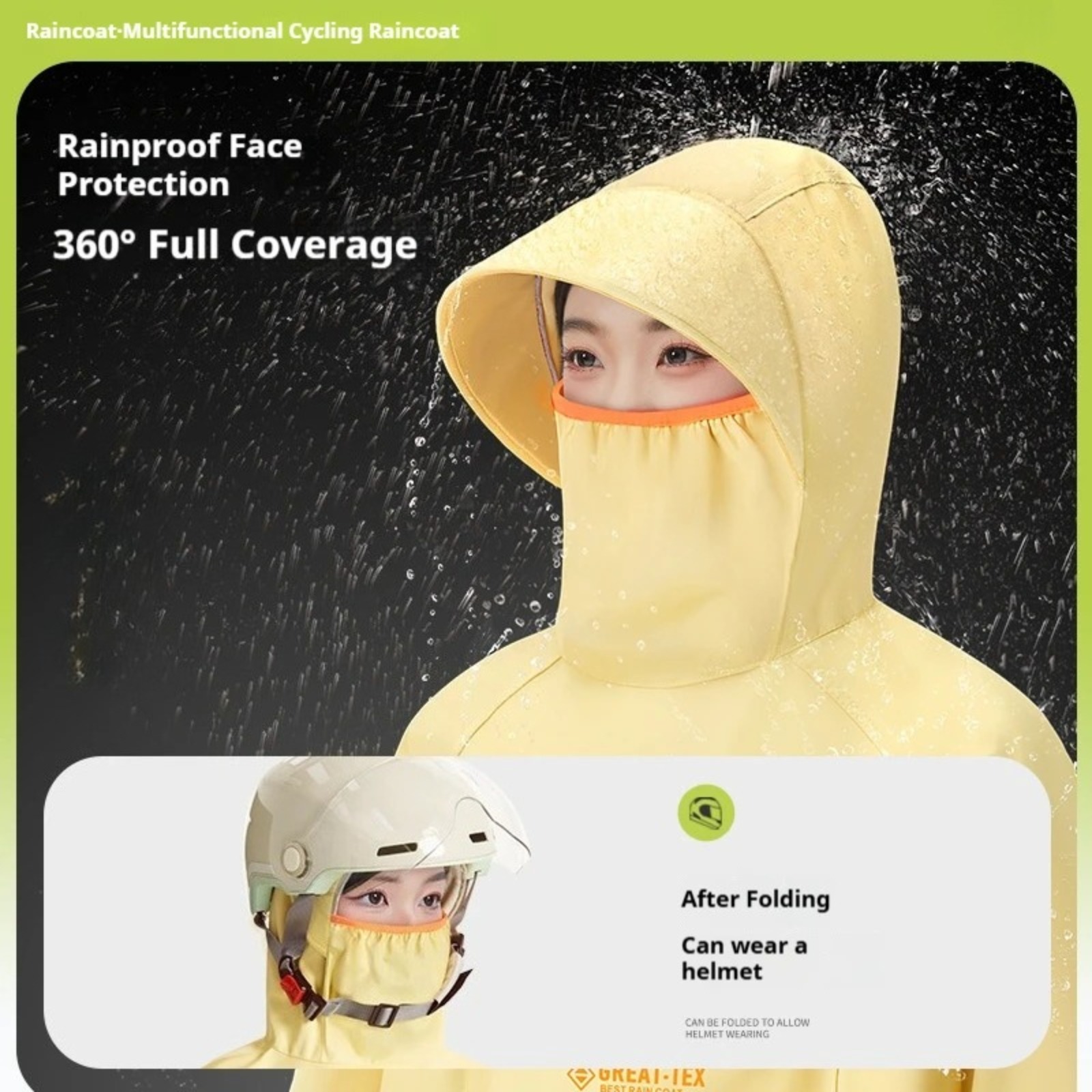 Waterproof Rain Poncho Cycling - Cycling Gear In Rain ulasan dan harga