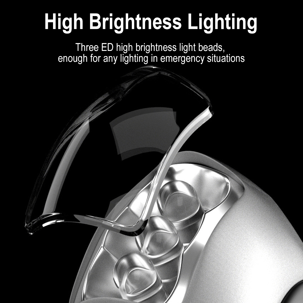 BORUIT LED Flashlight Hand Cra - Cycling Low Gear ulasan dan harga