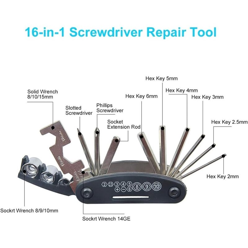 ABVH-Bike Repair Tools Road Bi - Cycling Gear Kit ulasan dan harga