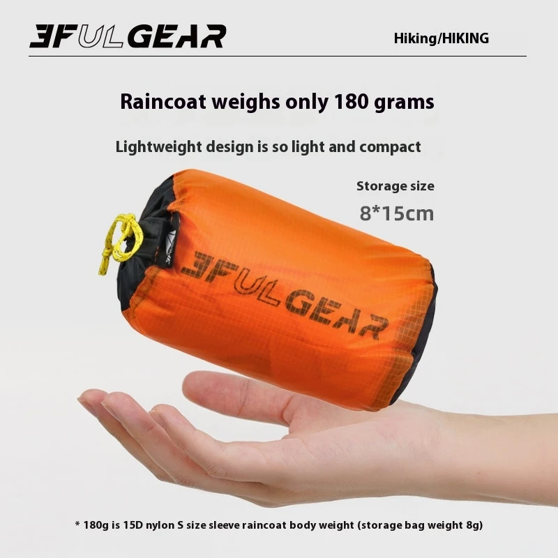 3F UL GEAR Zipper Raincoat 15D - Cycling Gear In Rain ulasan dan harga