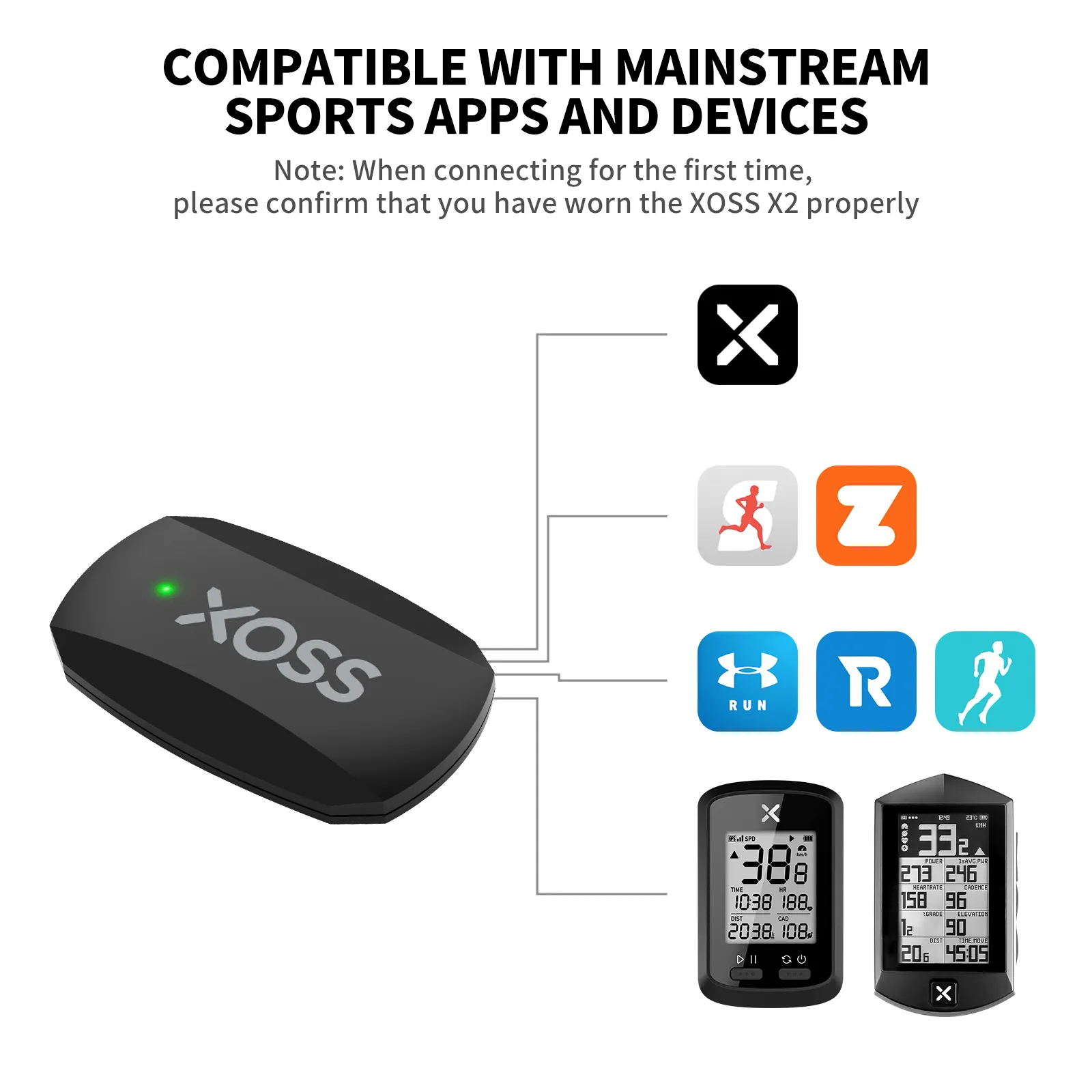 XOSS X2 Chest Strap Heart Rate - Cycling Heart Rate Monitor ulasan dan harga