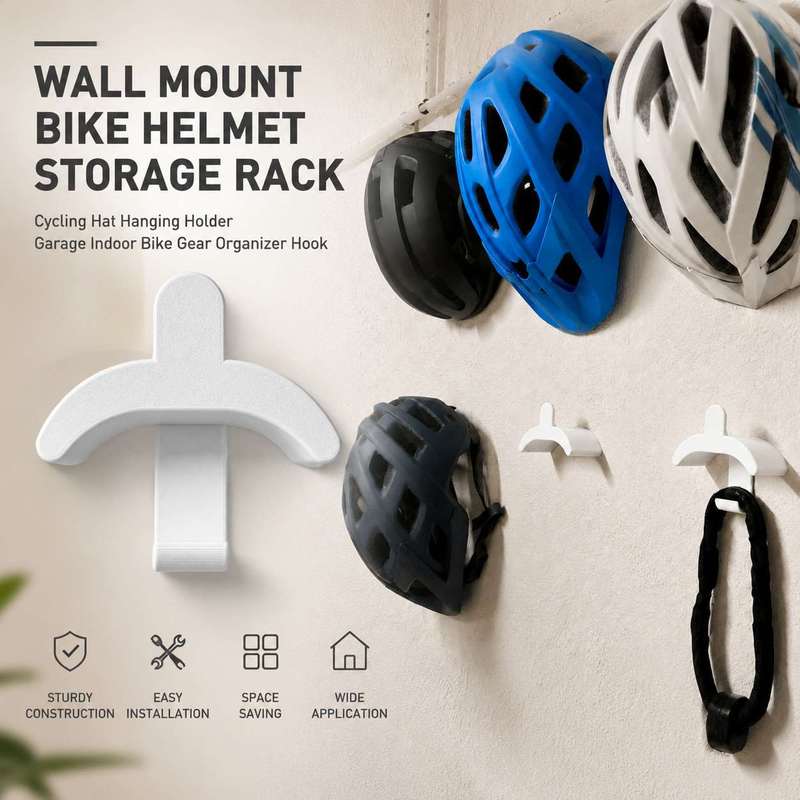 Wall Mount Bike Helmet Storage - Cycling Gear Organiser ulasan dan harga