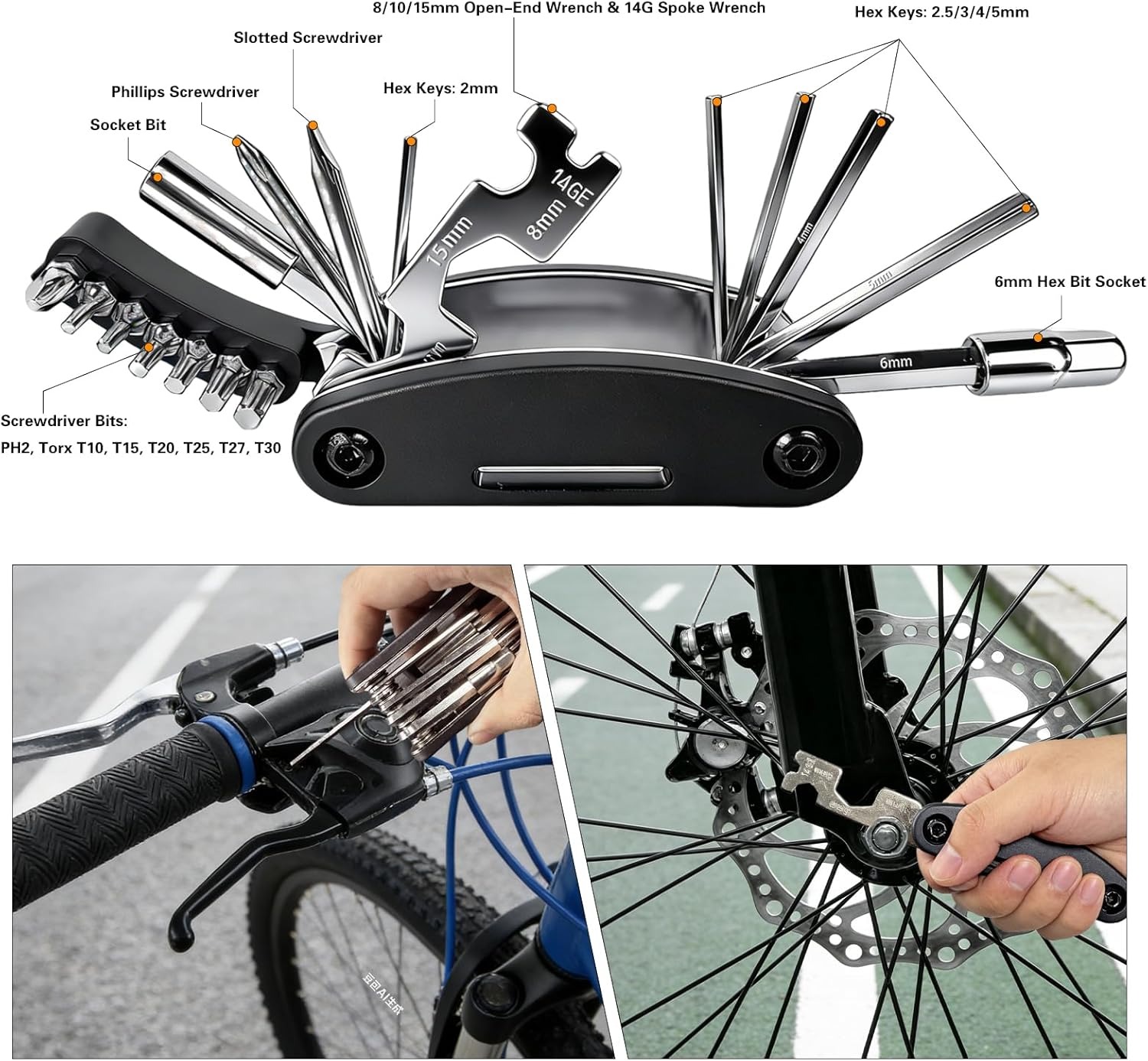 Foldable Multi-Tool Bike Repai - Cycling Gear Kit ulasan dan harga