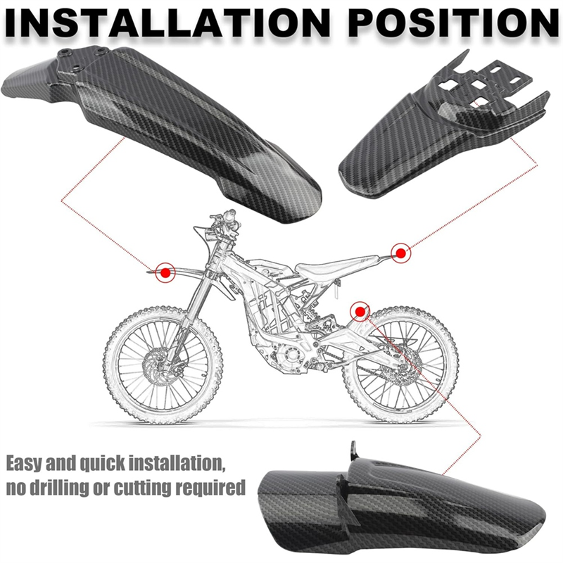 Plain Front Rear Wheel Mudguar - Bike Fender Set ulasan dan harga