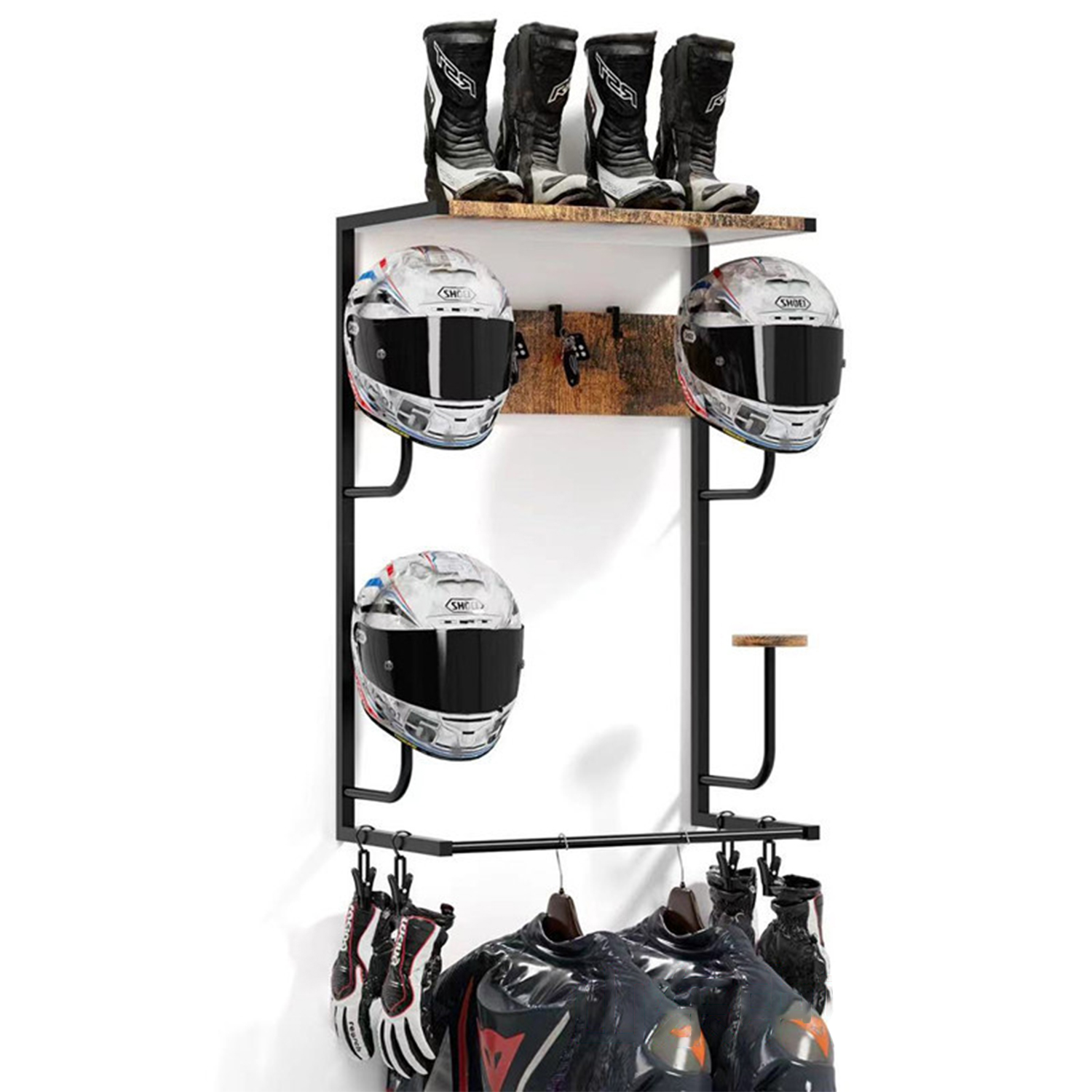 Motorcycle Helmet Holder, Wall - Cycling Gear Organiser ulasan dan harga